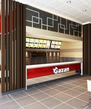 最新西式快餐店快餐桌设计图片