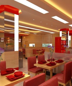 西式快餐店快餐桌设计效果图欣赏