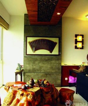 2025中式风格根雕茶几设计图片大全