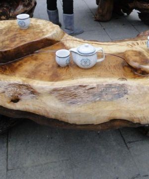 2025中式风格根雕茶几设计图片