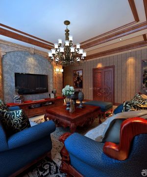 2025美式电视背景墙造型图片大全