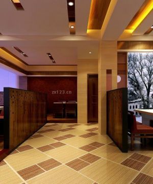 中式快餐店吊顶灯设计效果图片欣赏