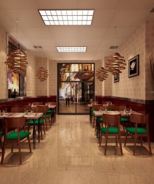 中式快餐店小餐桌设计效果图片欣赏