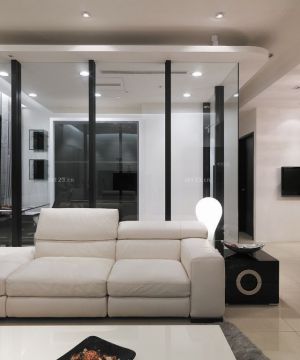 2025真皮沙发客厅隔断玻璃移动门