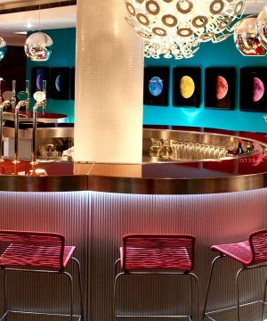 大型酒店宾馆吧台装修设计效果图片