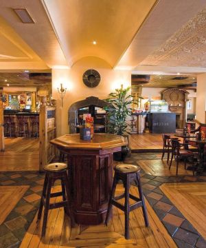2025宾馆大厅吧台装修效果图片大全