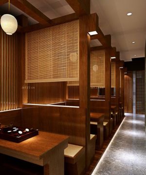 新中式风格茶楼会所卡座装修效果图形式