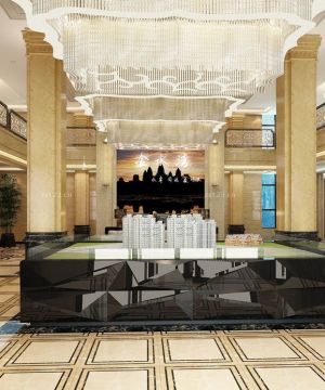 售楼部背景墙欧式风格装修设计图