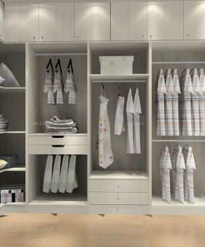 2025阁楼衣帽间现代简约风格效果图欣赏