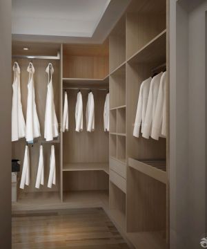 2025现代简约风格阁楼衣帽间摆设图