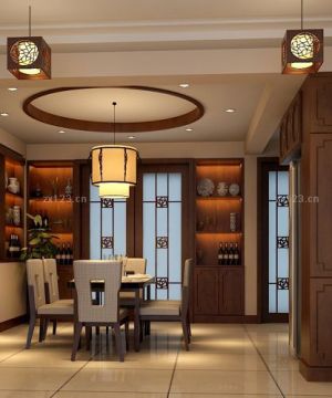 家庭餐厅博古架装修案例大全