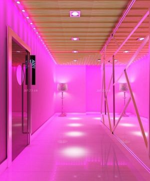 KTV包房粉色门装修图片欣赏