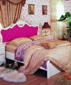 2025女孩温馨卧室法式宫廷床装修效果图大全