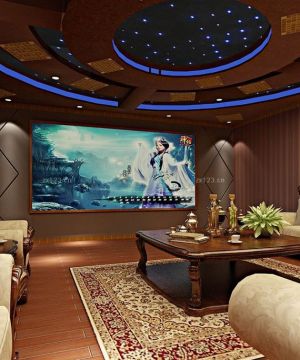 2025最新家庭ktv圆形吊顶装修效果图大全