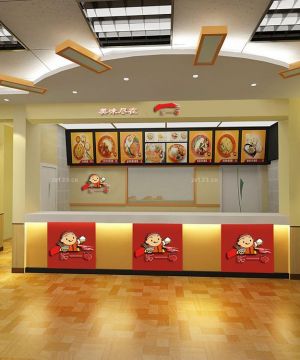 中式快餐店集成吊顶灯装修设计图