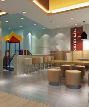 中式快餐店吊顶设计图片欣赏