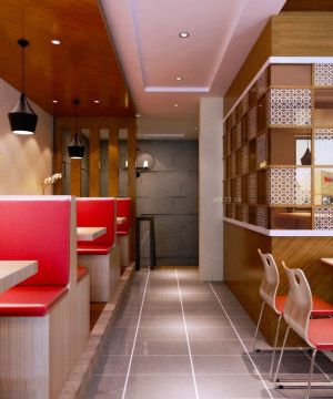 中式快餐店灰色地砖装修图片