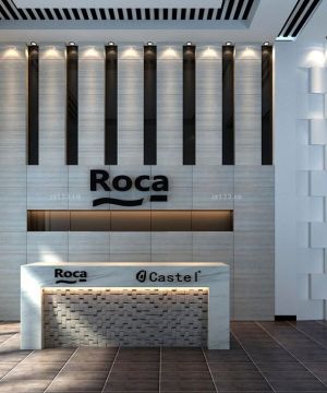 瓷砖店面logo形象墙装修设计图片2025