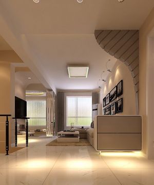 2025 客厅地面白色地砖装修效果图片