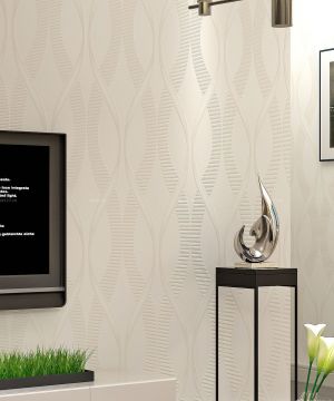 个性现代风格磨砂壁纸装饰效果图2025