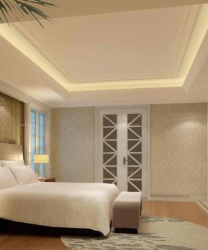 现代风格卧室隐形门装修效果图 