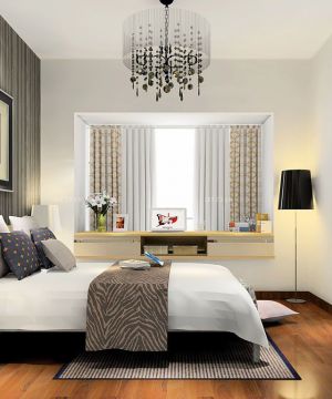 2025现代风格卧室飘窗写字台设计案例