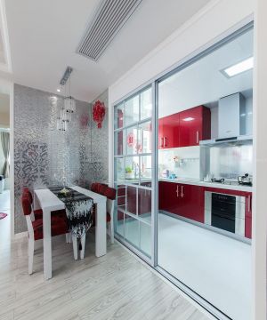 60平米婚房装修厨房餐厅隔断装修效果图片大全