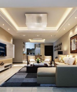 客厅简约电视柜装修设计效果图片