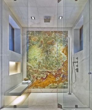 简欧风格别墅淋浴房喷头效果图片欣赏