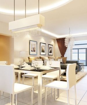 最新现代新房餐厅餐厅吊灯装修效果图片