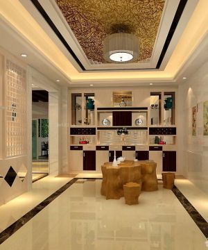 最新120平米房子室内博古架造型装修效果图片