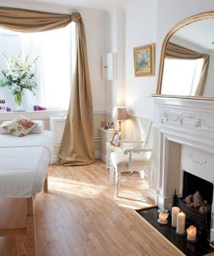 2025欧式美容院壁炉装修效果图片样板