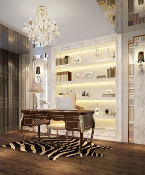 最新书房室内博古架设计图片2025