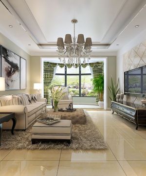 最新130平米房屋新古典风格装修效果图欣赏