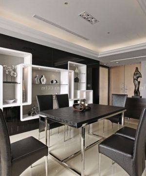 2025家庭餐厅墙面置物架装修效果图片