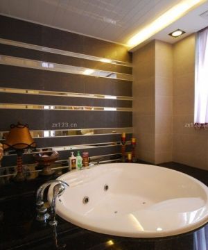 2025最新北欧风格浴室圆形浴缸装修效果图片欣赏