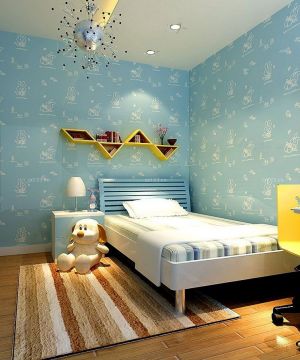 最新家庭别墅儿童房卡通壁纸装修效果图2025