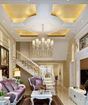 2025小户型loft客厅吊灯装修效果图