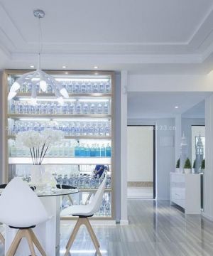 最新现代餐厅酒柜设计效果图片