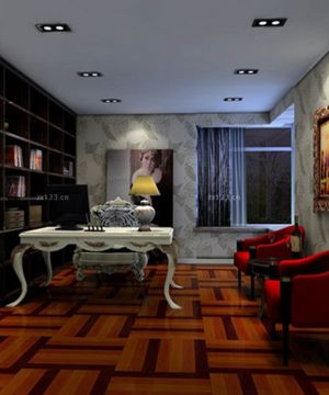 2025最新家装书房实木书柜图片