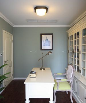 2025家装书房白色踢脚线图片大全 