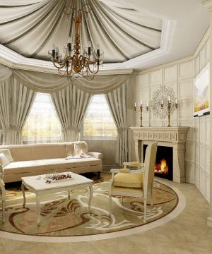 最新欧式家装客厅飘窗装修效果图大全