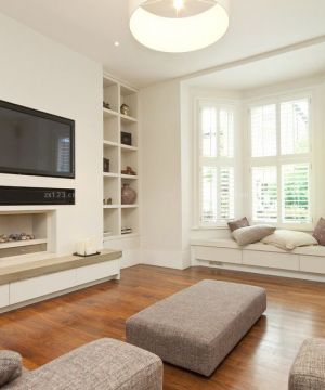 特色现代风格家装客厅飘窗装修效果图2025