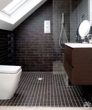 最新90平带平顶阁楼小户型卫生间墙砖墙面装修图片2025