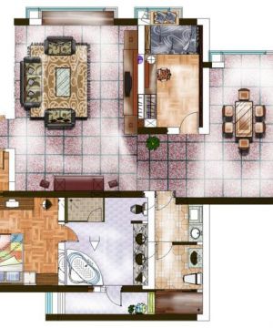 80平米一居室装修设计平面图