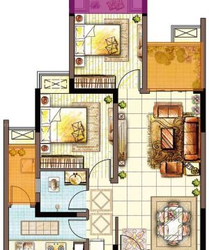 最新80平米 两居室装修样板间平面图2025