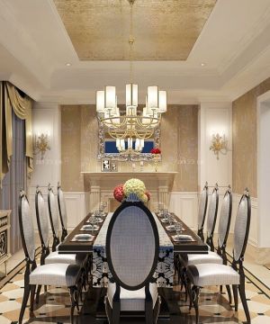 2025最新乡村二层别墅餐厅设计图片