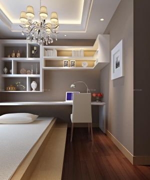 最新小户型装修榻榻米深褐色木地板装修图片欣赏2025