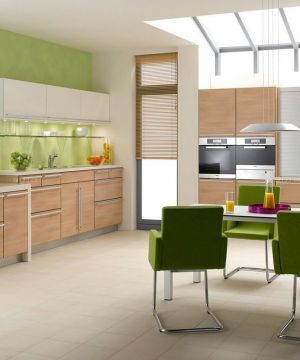 2025时尚农村别墅厨房餐厅一体装修效果图大全