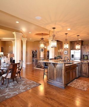 最新经典小户型别墅实木橱柜设计图片2025